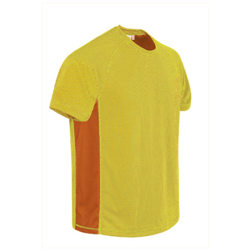 Tricou tehnic MARATHONER galben fluorescent-portocaliu fluorescent - CAVAMARAN20