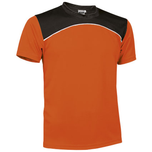 Tricou tehnic MAURICE portocaliu fluorescent-alb-negru - CAVAMAUNB23
