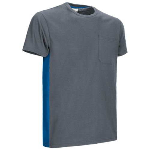 Tricou THUNDER gri ciment-albastru royal - CAVATHUGY20