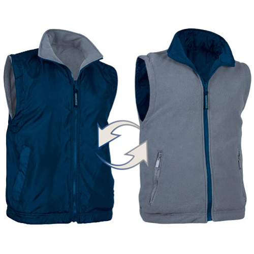 Vestă reversibilă ASPEN bleumarin orion-gri fum - CHVAASPMG19