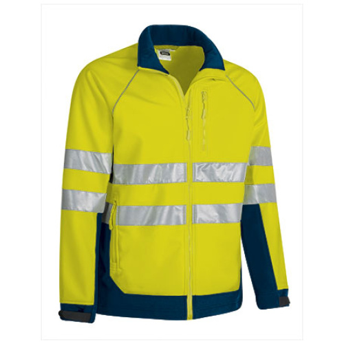 Jachetă softshell TACOMA galben fluorescent-bleumarin orion - CQVATACAM21