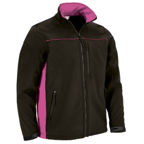 Jachetă softshell THUNDER negru-roz magenta - CQVATHUNM23