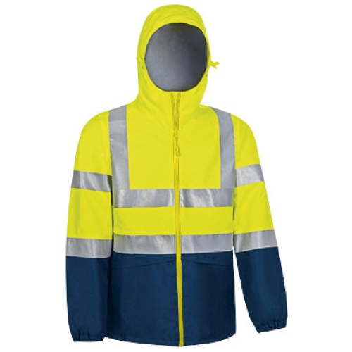 jachetă ploaie hi.vis. TORNADO galben fluorescent-bleumarin orion - CQVATORAM20