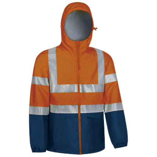 jachetă ploaie hi.vis. TORNADO portocaliu fluorescent-bleumarin orion - CQVATORNM25
