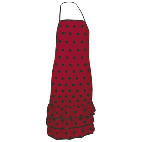 Șorț  FLAMENCO roșu lotus-negru - DEVAFLARN01