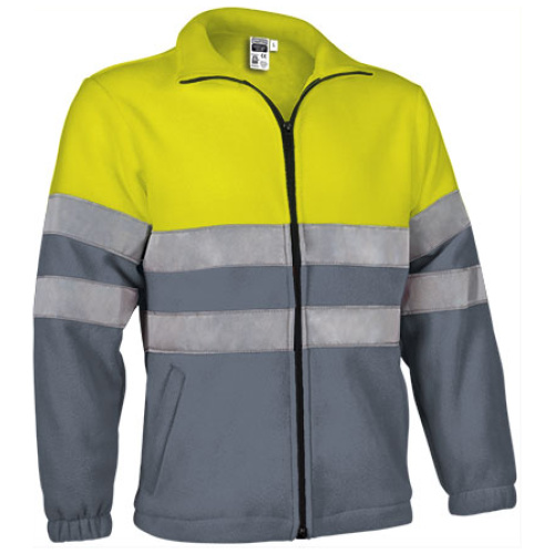 Jachetă fleece h.v. AIRPORT galben fluorescent-gri cărbune - FPVAAIRAG24