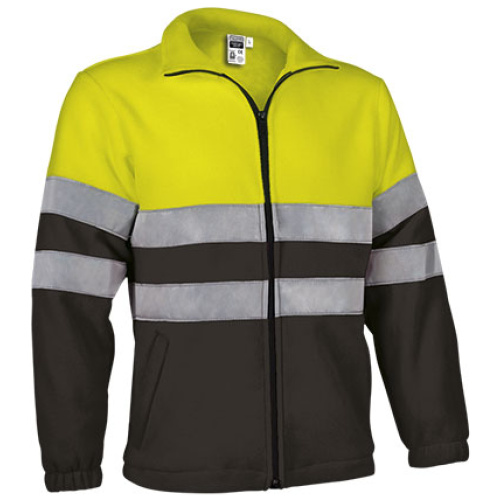 Jachetă fleece h.v. AIRPORT galben fluorescent-negru - FPVAAIRAN20