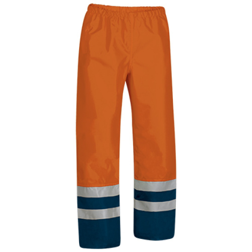 Pantaloni impermeabili h.v. NARVIK portocaliu fluorescent-bleumarin orion - PAVANARNM23