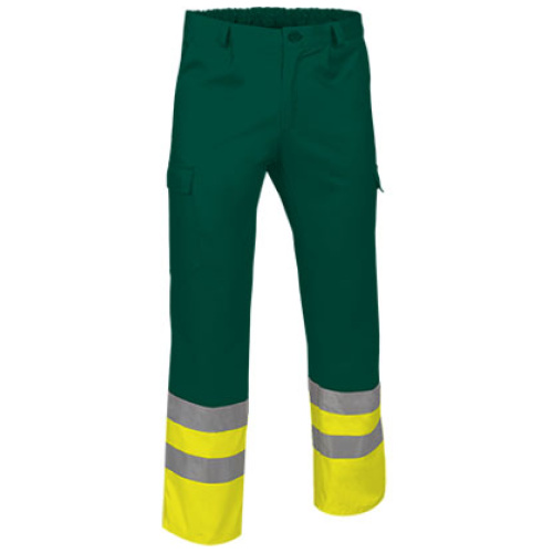Pantalon h.v. TRAIN galben fluorescent-verde sticlă - PAVATRAAB23