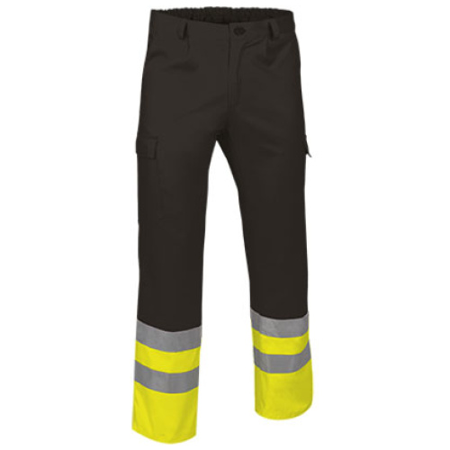 Pantalon h.v. TRAIN galben fluorescent-negru - PAVATRAAN22