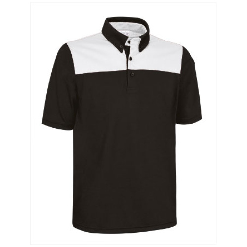 Tricou polo M/S HURRICANE negru-alb - POVAHUCNB25