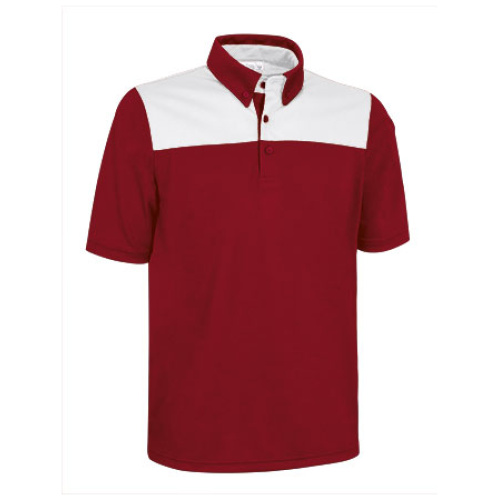 Tricou polo M/S HURRICANE roșu loto-alb - POVAHUCRB25