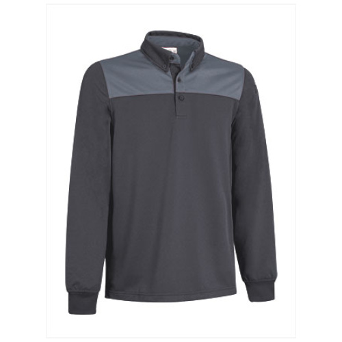 Tricou polo M/L HURRICANE gri cărbune-gri fum - POVAHULGG21