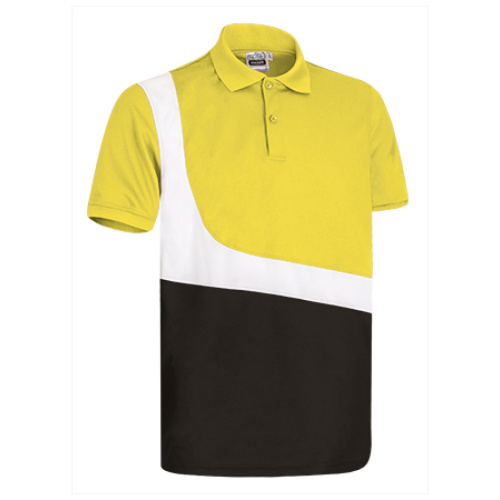 Tricou polo PARTNER galben lămaie-alb-negru - POVAPARAB23