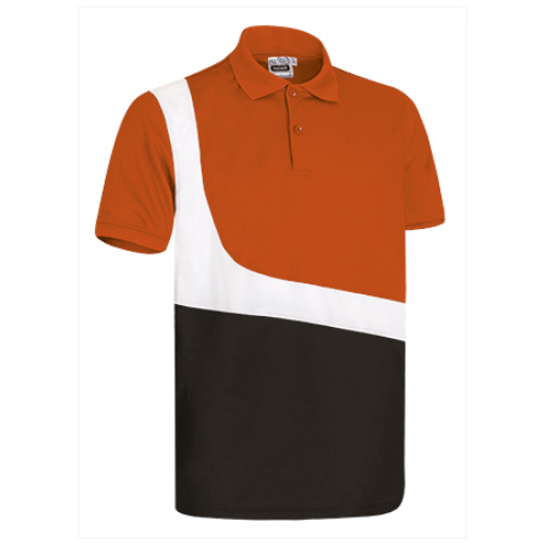 Tricou polo PARTNER portoc. party-alb-negru - POVAPARNB20