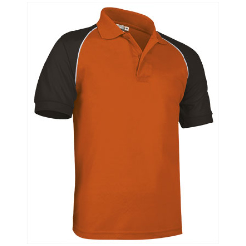 Tricou polo VENUR portoc. party-negru-alb - POVARGCNN21