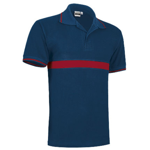 Tricou polo M/S SERVER bleumarin orion-roșu lotus - POVASECMR25