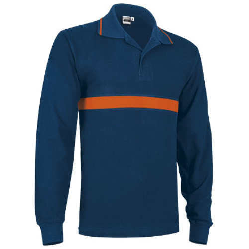 Tricou polo M/L SERVER bleumarin orion-portocaliu party - POVASELMN24