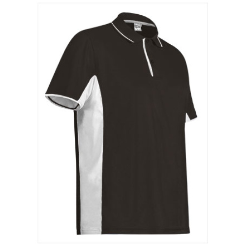 Tricou polo STRATEGY negru-alb - POVASTRNB24