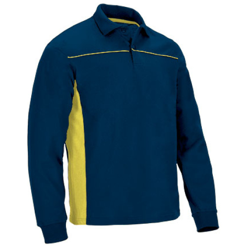 Tricou polo M/L THUNDER bleumarin orion-galben lămaie - POVATHLMA22