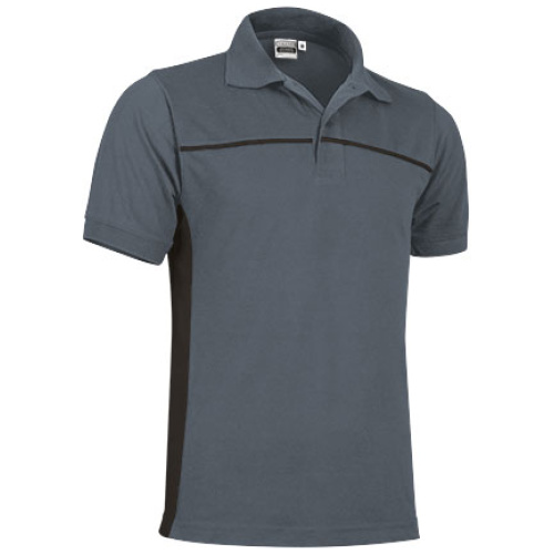 Tricou polo THUNDER gri ciment-negru - POVATHUGE21