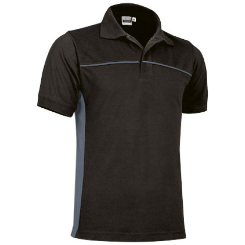 Tricou polo THUNDER negru-gri ciment - POVATHUNG23