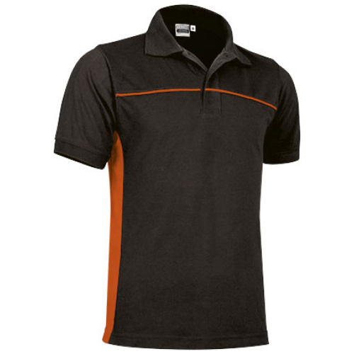Tricou polo THUNDER negru-portocaliu party - POVATHUNN21