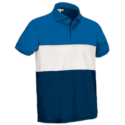 Tricou polo VARSITY albastru royal-alb-bleumarin - POVAVARYB24