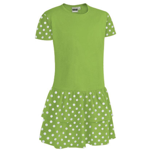 Rochie SEVILLANA verde măr-alb - VEVASEVMB03